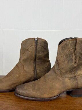 Tecovas Dean Boots Café Goat Brown Size [15 EE] – New w/ Burnishing